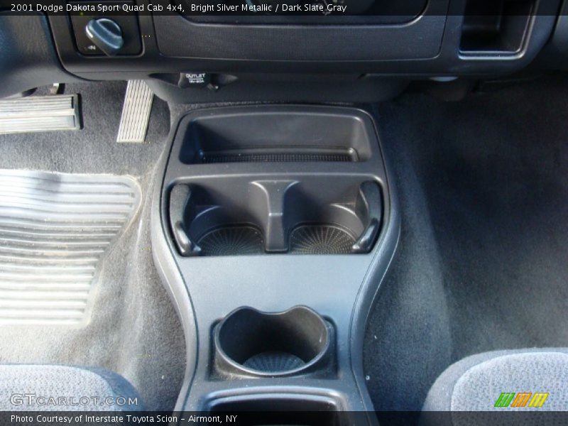 Bright Silver Metallic / Dark Slate Gray 2001 Dodge Dakota Sport Quad Cab 4x4