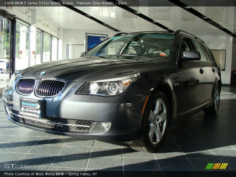Platinum Grey Metallic / Black 2008 BMW 5 Series 535xi Sports Wagon
