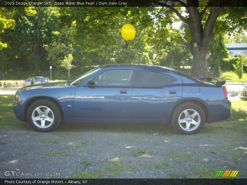 Deep Water Blue Pearl / Dark Slate Gray 2009 Dodge Charger SXT