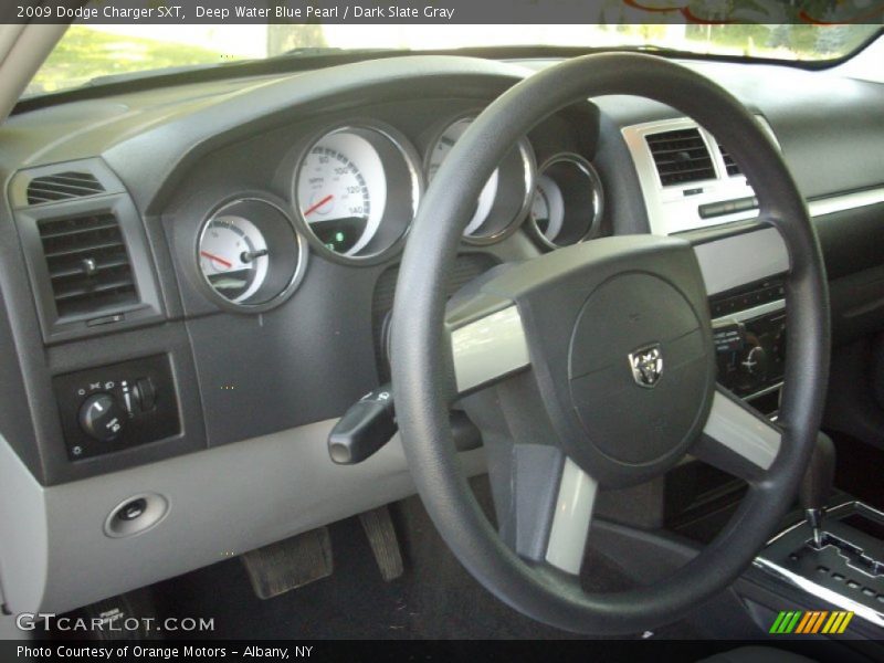 Deep Water Blue Pearl / Dark Slate Gray 2009 Dodge Charger SXT