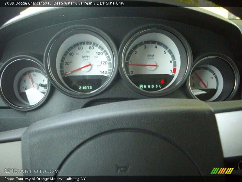 Deep Water Blue Pearl / Dark Slate Gray 2009 Dodge Charger SXT
