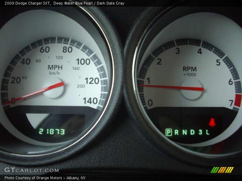 Deep Water Blue Pearl / Dark Slate Gray 2009 Dodge Charger SXT