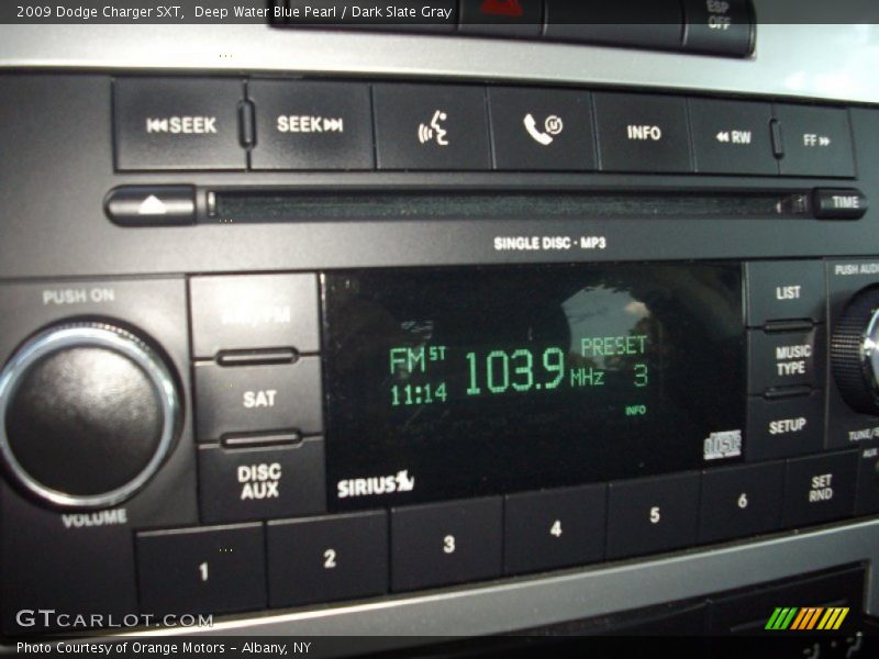 Deep Water Blue Pearl / Dark Slate Gray 2009 Dodge Charger SXT