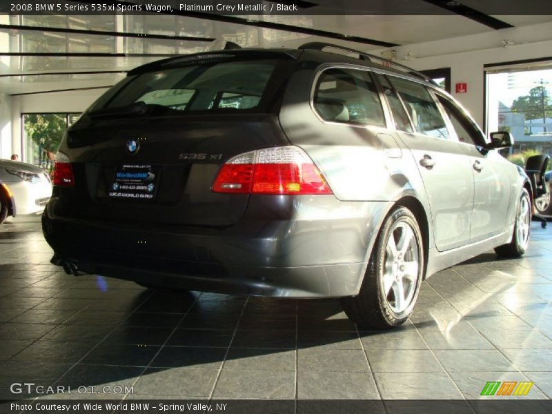 Platinum Grey Metallic / Black 2008 BMW 5 Series 535xi Sports Wagon