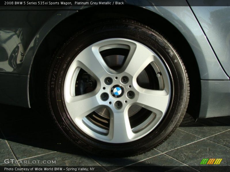 Platinum Grey Metallic / Black 2008 BMW 5 Series 535xi Sports Wagon