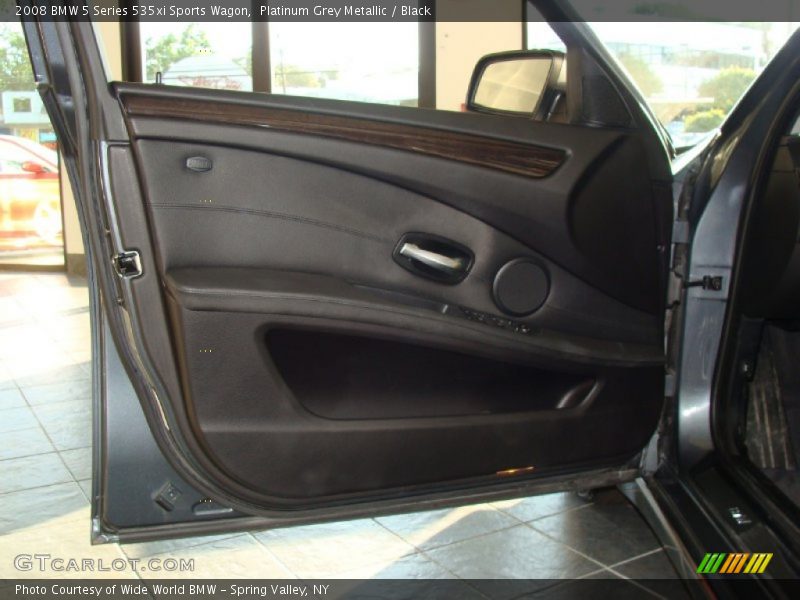 Platinum Grey Metallic / Black 2008 BMW 5 Series 535xi Sports Wagon
