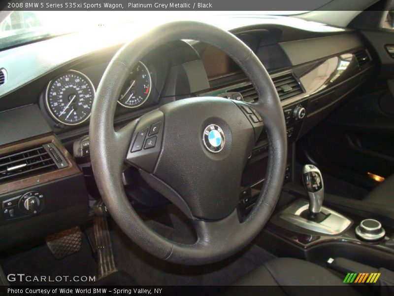 Platinum Grey Metallic / Black 2008 BMW 5 Series 535xi Sports Wagon