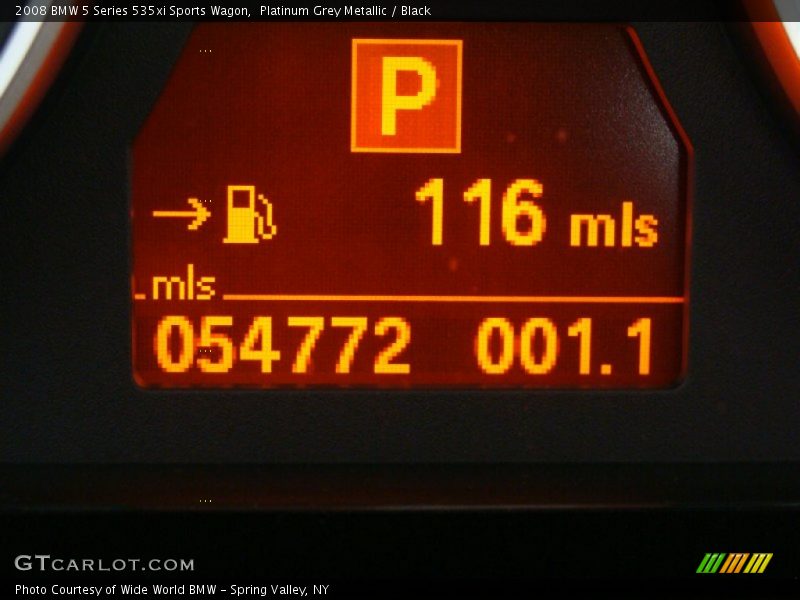 Platinum Grey Metallic / Black 2008 BMW 5 Series 535xi Sports Wagon