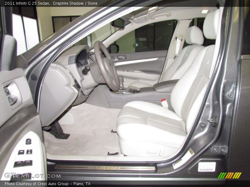  2011 G 25 Sedan Stone Interior
