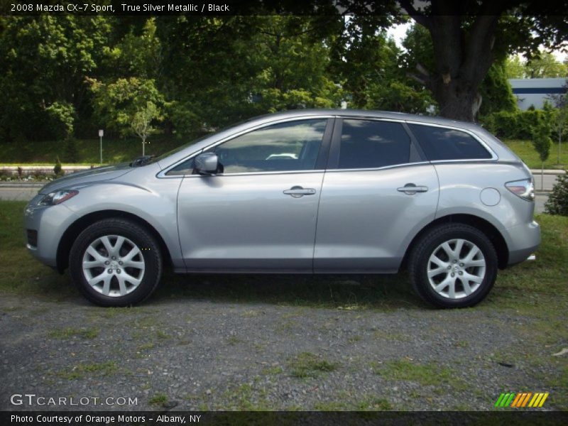 True Silver Metallic / Black 2008 Mazda CX-7 Sport