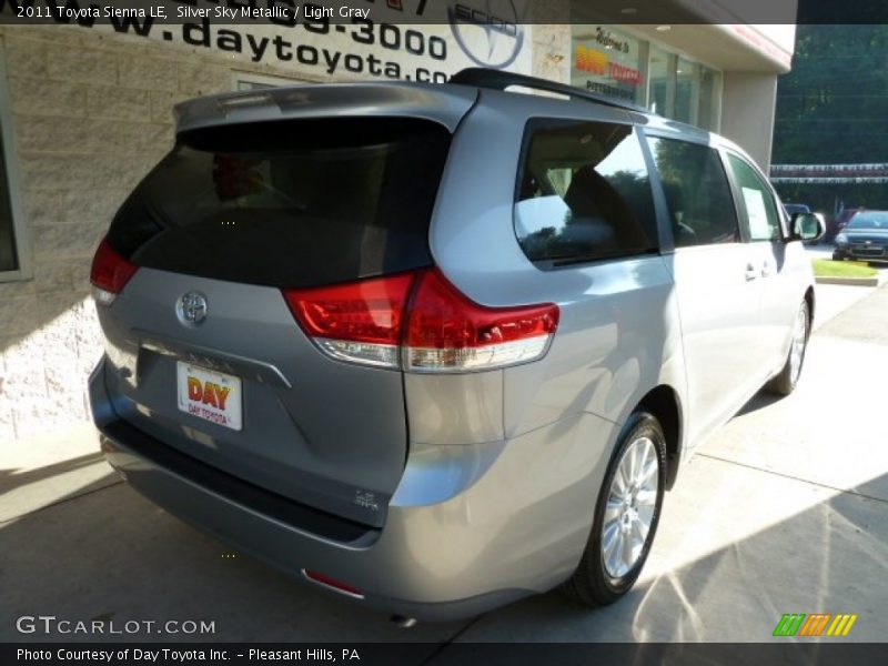Silver Sky Metallic / Light Gray 2011 Toyota Sienna LE
