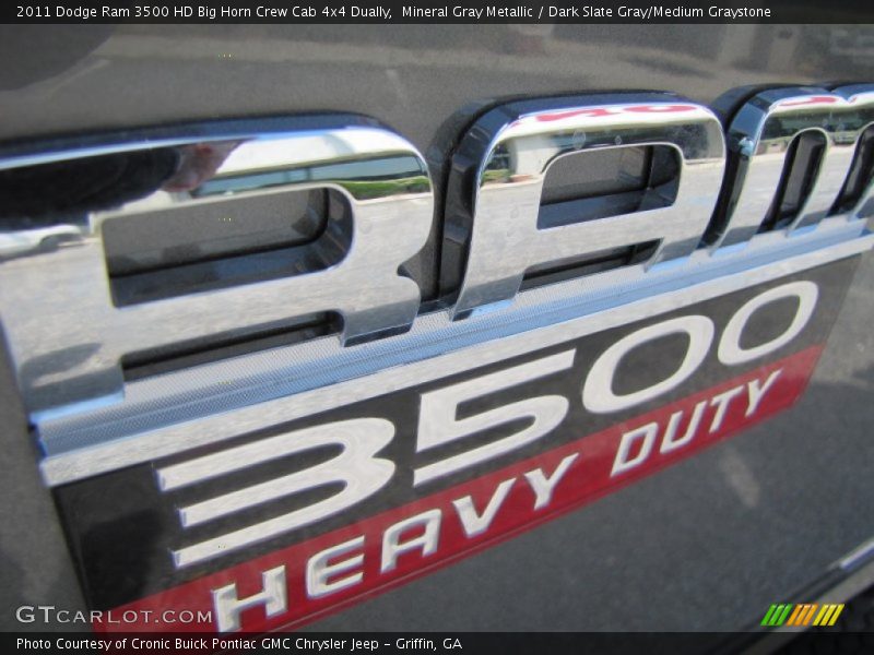 Mineral Gray Metallic / Dark Slate Gray/Medium Graystone 2011 Dodge Ram 3500 HD Big Horn Crew Cab 4x4 Dually