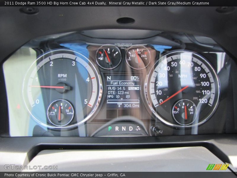 Mineral Gray Metallic / Dark Slate Gray/Medium Graystone 2011 Dodge Ram 3500 HD Big Horn Crew Cab 4x4 Dually