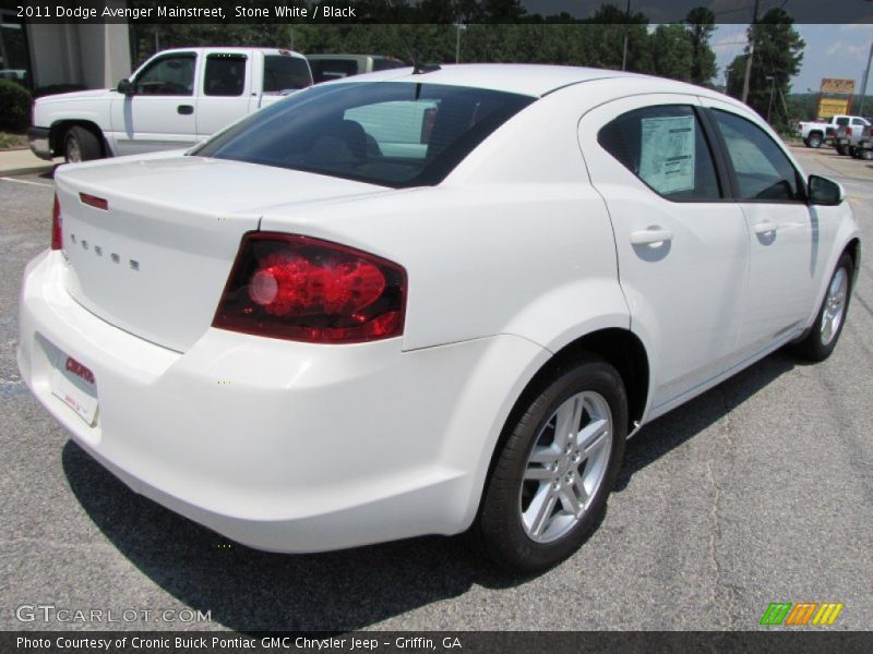 Stone White / Black 2011 Dodge Avenger Mainstreet