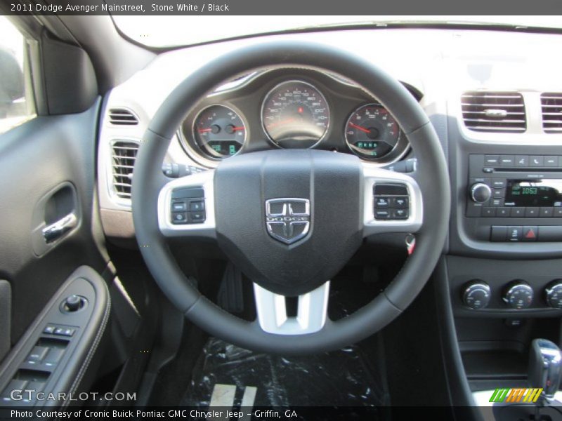 Stone White / Black 2011 Dodge Avenger Mainstreet