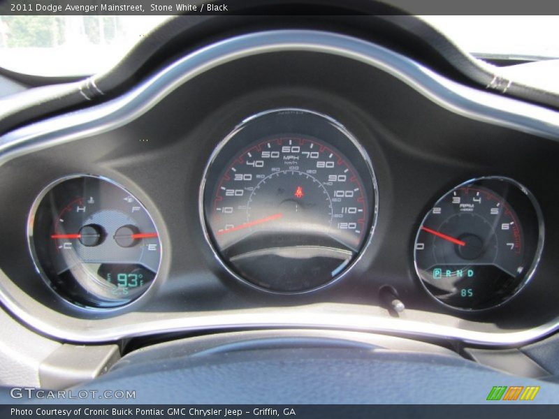 Stone White / Black 2011 Dodge Avenger Mainstreet