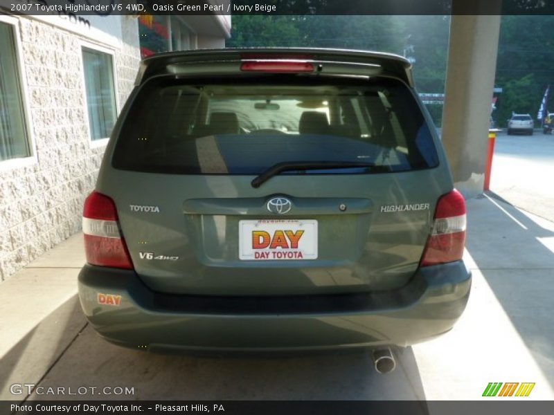 Oasis Green Pearl / Ivory Beige 2007 Toyota Highlander V6 4WD