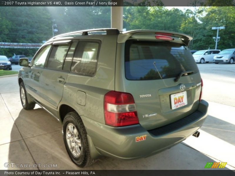 Oasis Green Pearl / Ivory Beige 2007 Toyota Highlander V6 4WD