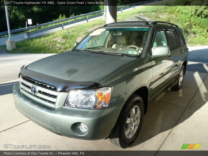 Oasis Green Pearl / Ivory Beige 2007 Toyota Highlander V6 4WD