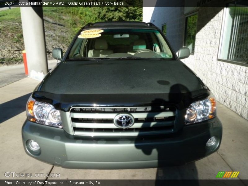 Oasis Green Pearl / Ivory Beige 2007 Toyota Highlander V6 4WD