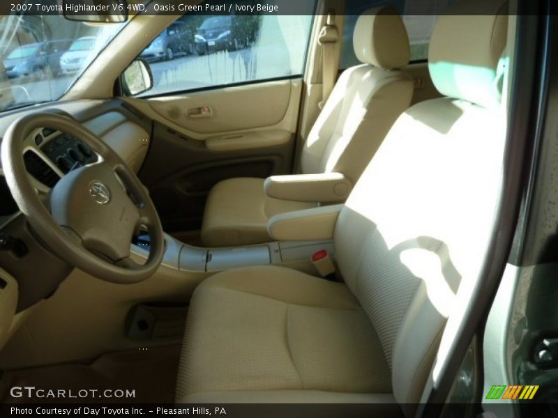 Oasis Green Pearl / Ivory Beige 2007 Toyota Highlander V6 4WD