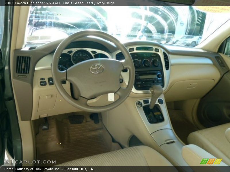 Oasis Green Pearl / Ivory Beige 2007 Toyota Highlander V6 4WD