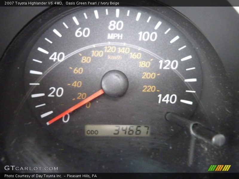 Oasis Green Pearl / Ivory Beige 2007 Toyota Highlander V6 4WD