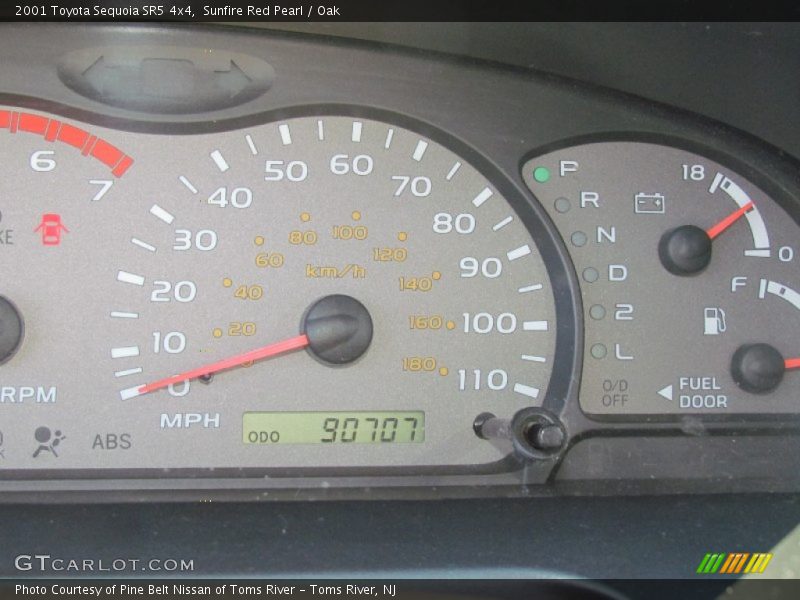 Sunfire Red Pearl / Oak 2001 Toyota Sequoia SR5 4x4