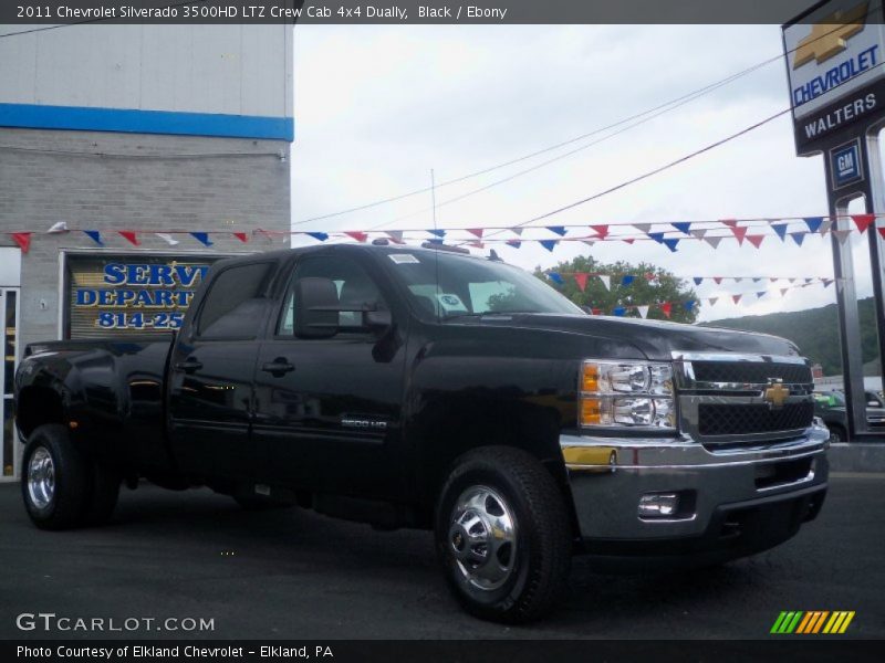 Black / Ebony 2011 Chevrolet Silverado 3500HD LTZ Crew Cab 4x4 Dually