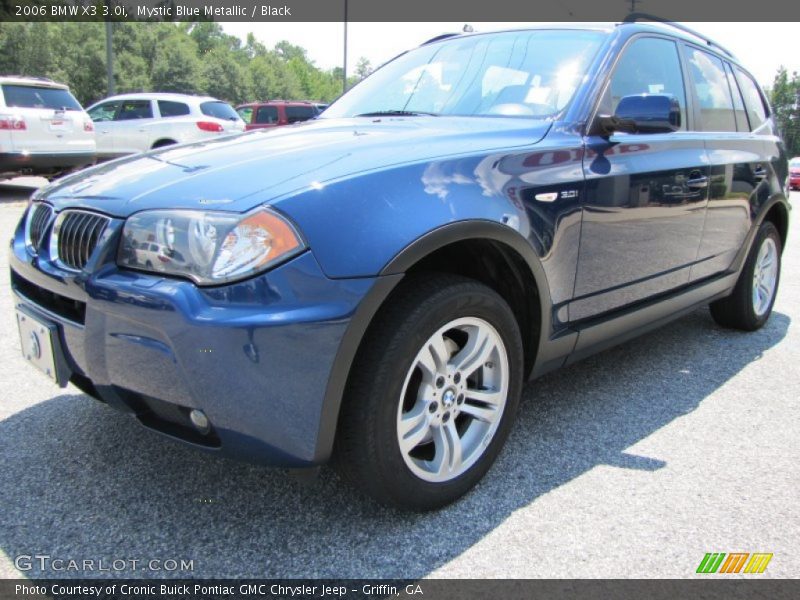 Mystic Blue Metallic / Black 2006 BMW X3 3.0i