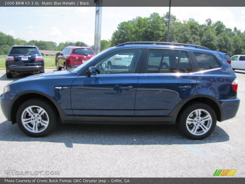 Mystic Blue Metallic / Black 2006 BMW X3 3.0i