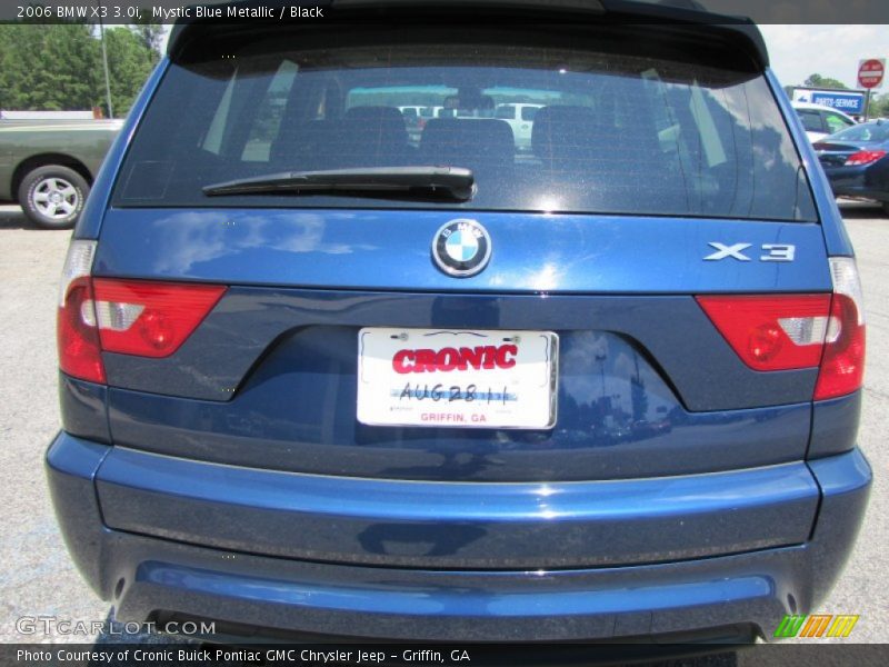 Mystic Blue Metallic / Black 2006 BMW X3 3.0i