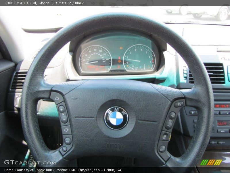 Mystic Blue Metallic / Black 2006 BMW X3 3.0i