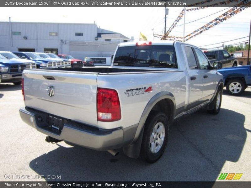 Bright Silver Metallic / Dark Slate/Medium Graystone 2009 Dodge Ram 1500 TRX4 Quad Cab 4x4