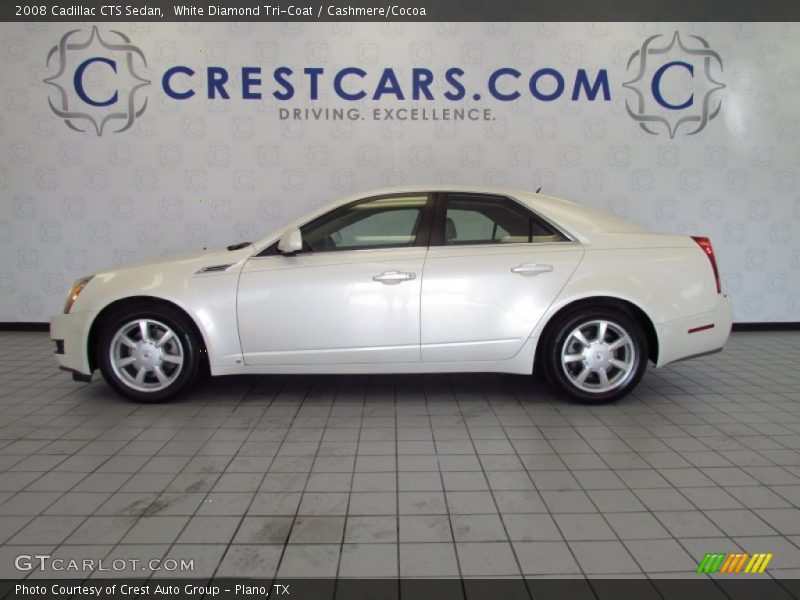 White Diamond Tri-Coat / Cashmere/Cocoa 2008 Cadillac CTS Sedan