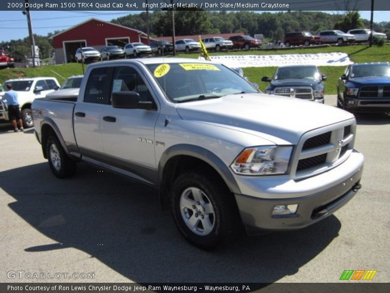 Bright Silver Metallic / Dark Slate/Medium Graystone 2009 Dodge Ram 1500 TRX4 Quad Cab 4x4