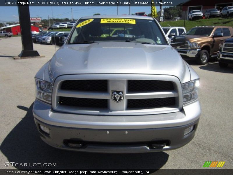 Bright Silver Metallic / Dark Slate/Medium Graystone 2009 Dodge Ram 1500 TRX4 Quad Cab 4x4