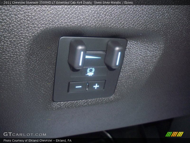 Sheer Silver Metallic / Ebony 2011 Chevrolet Silverado 3500HD LT Extended Cab 4x4 Dually