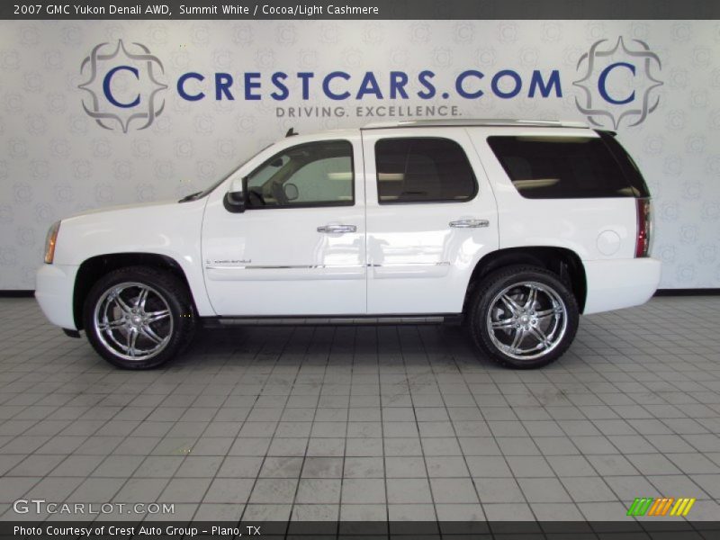 Summit White / Cocoa/Light Cashmere 2007 GMC Yukon Denali AWD