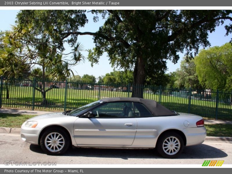 Bright Silver Metallic / Taupe 2003 Chrysler Sebring LXi Convertible