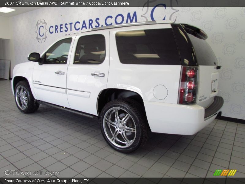 Summit White / Cocoa/Light Cashmere 2007 GMC Yukon Denali AWD