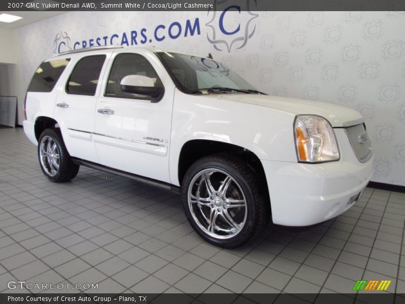 Summit White / Cocoa/Light Cashmere 2007 GMC Yukon Denali AWD