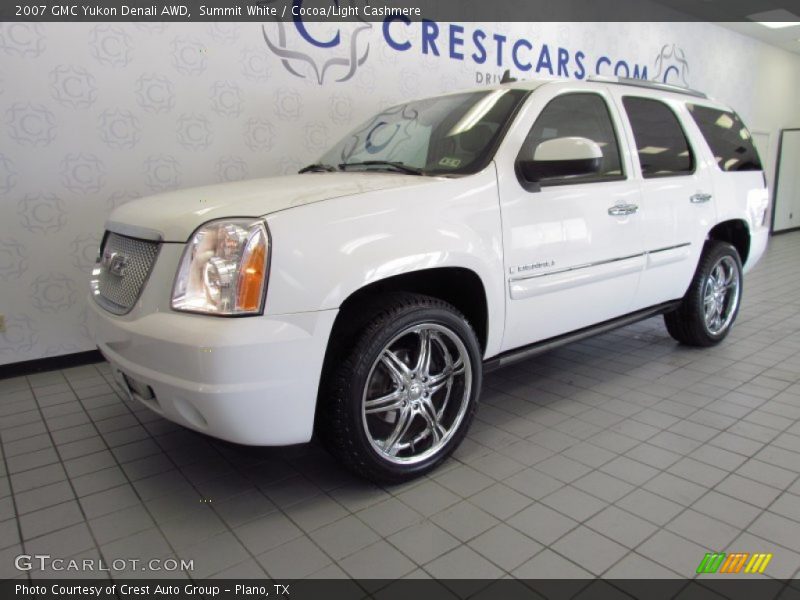 Summit White / Cocoa/Light Cashmere 2007 GMC Yukon Denali AWD