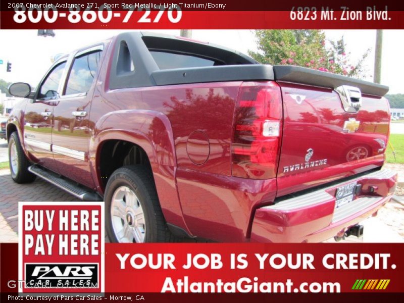 Sport Red Metallic / Light Titanium/Ebony 2007 Chevrolet Avalanche Z71
