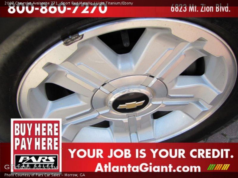 Sport Red Metallic / Light Titanium/Ebony 2007 Chevrolet Avalanche Z71