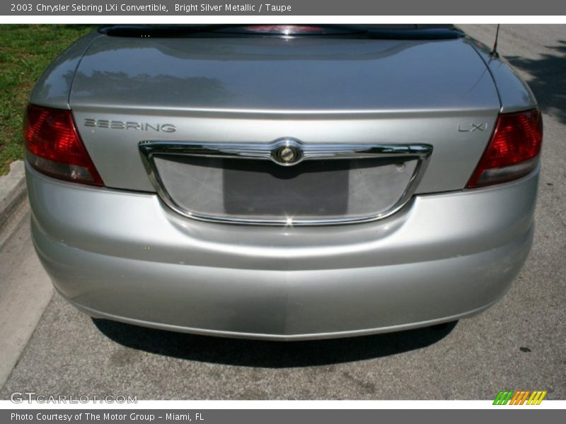Bright Silver Metallic / Taupe 2003 Chrysler Sebring LXi Convertible