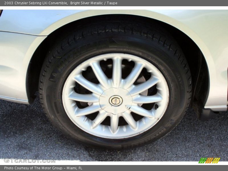 Bright Silver Metallic / Taupe 2003 Chrysler Sebring LXi Convertible