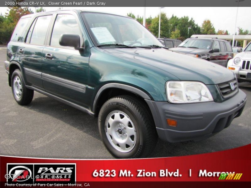 Clover Green Pearl / Dark Gray 2000 Honda CR-V LX