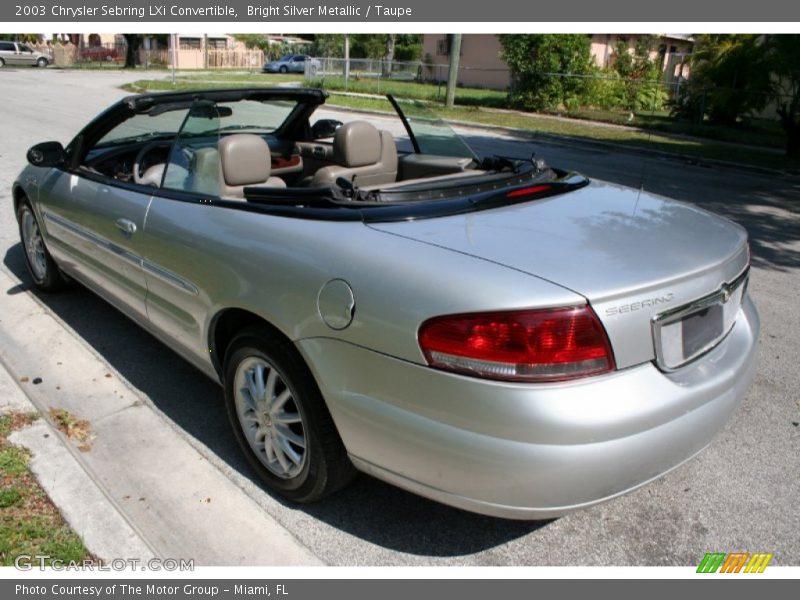 Bright Silver Metallic / Taupe 2003 Chrysler Sebring LXi Convertible