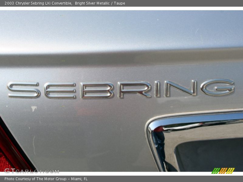 Bright Silver Metallic / Taupe 2003 Chrysler Sebring LXi Convertible